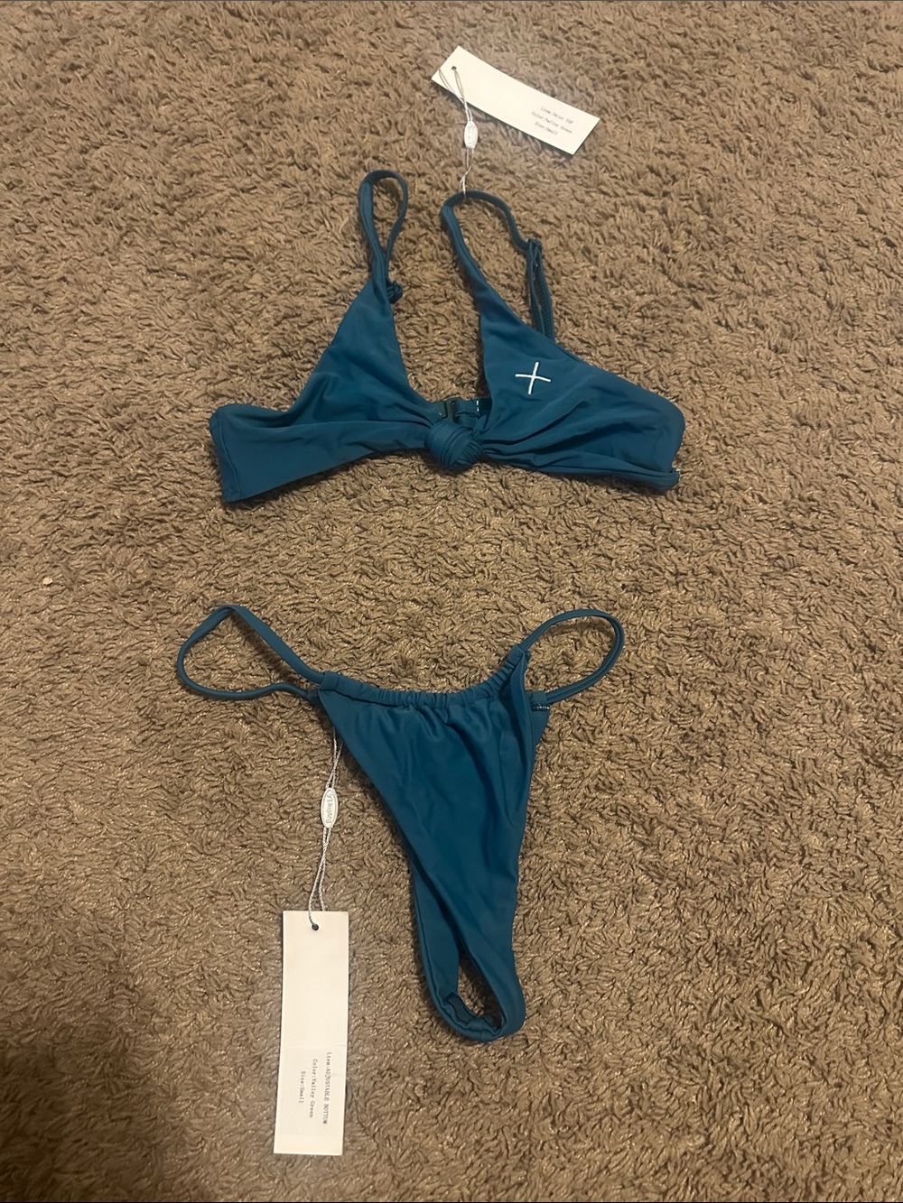 Teal bikini set from Boutine Los Angeles